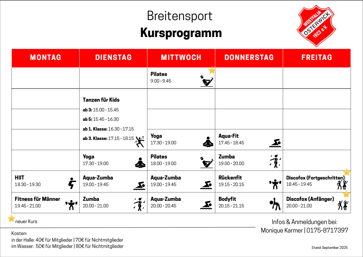 Kursprogramm Breitensport