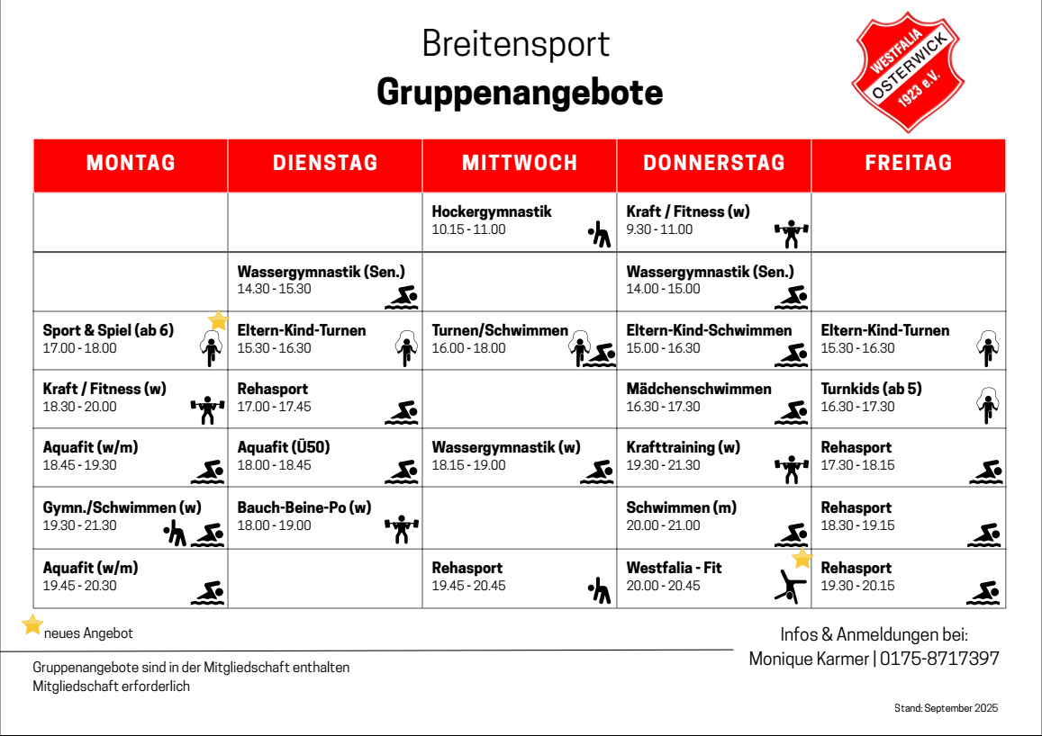 Gruppenangebote Breitensport
